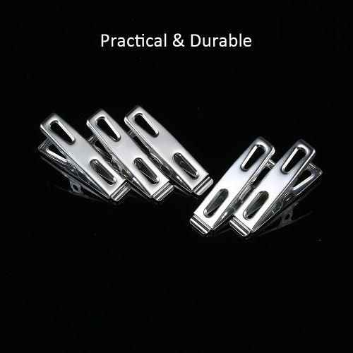 20 Pcs Clothespins Stainless Steel Clothes Clips Metal
