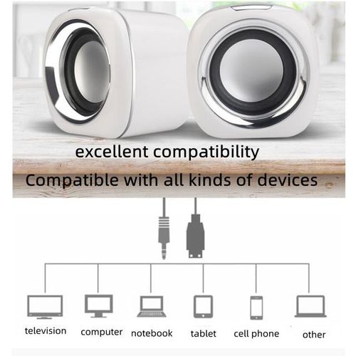 New Notebook Small Audio Computer Desk Speaker Mini Mobile Phone Subwoofer Usb Portable Home Surround Sound Design