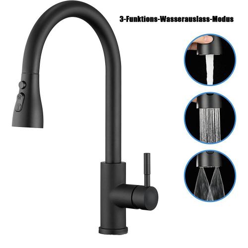 360&deg; Kitchen Faucet Bathroom Extendable Shower Stainless Steel Single Hand Mixer