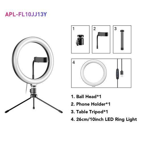 26cm LED Ring Light USB Desktop Projector Tripod Kit for Camera Cell Phone Selfie Youtube Live Video Photography FH019 Ring Light