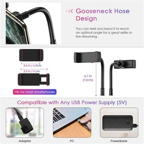 26cm LED Ring Light USB Desktop Projector Tripod Kit for Camera Cell Phone Selfie Youtube Live Video Photography FH019 Ring Light