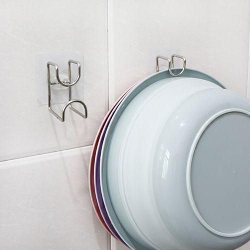 Household Wall Mount Kitchen Bathroom Washbasin Hanger Hook Storage Rack Holder