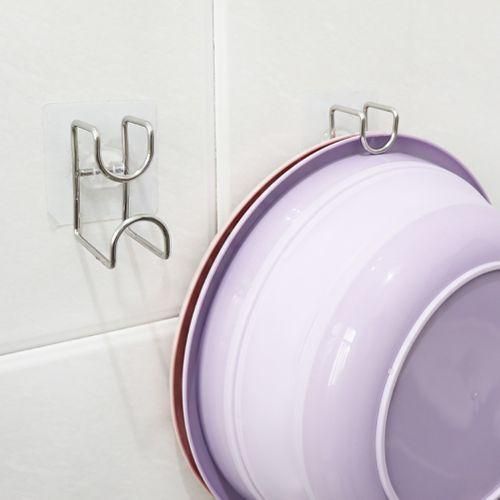 Household Wall Mount Kitchen Bathroom Washbasin Hanger Hook Storage Rack Holder