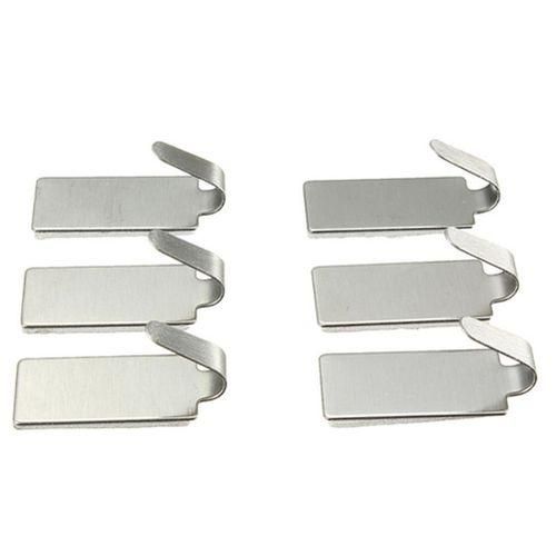 6Pcs Stainless Steel Sticky Adhesive Seamless Wall Hook Towel Clothes Hanger