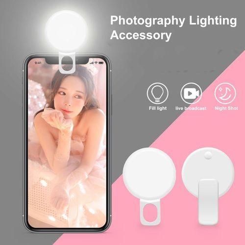 Clipon Fill Light Clipon Led Selfie Flash Fill Light for Photography White