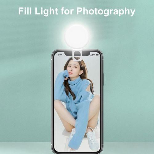 Clipon Fill Light Clipon Led Selfie Flash Fill Light for Photography White
