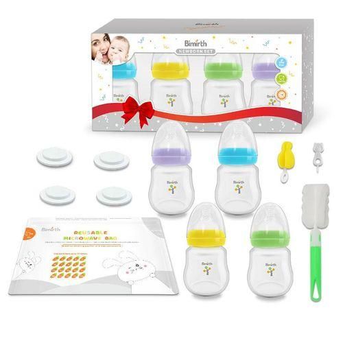 Bimirth MultiColor Newborn 180ml Wide Mouth All in One Baby Feeding Bottle 12pcs Gift Set