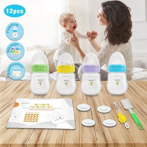 Bimirth MultiColor Newborn 180ml Wide Mouth All in One Baby Feeding Bottle 12pcs Gift Set