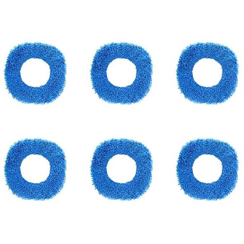 6X Mop,Washable Durable Replacement Microfiber Pads Dust Push Mop Cloth For Dry And Wet Vacuum Cleaner,Blue