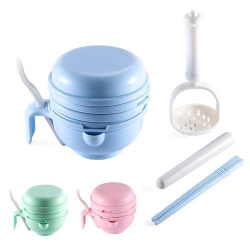 Food Grade PP Baby Complementary Feeding Set Smashing