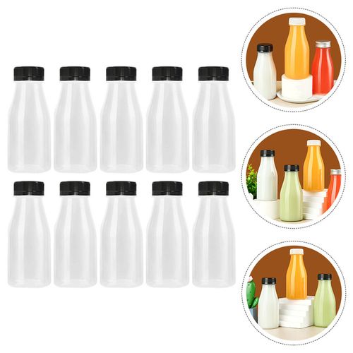 Bottles Beverage Caps Bottle Milk Yogurt Juice Clear Plastic Container Packing Containers Lidded Shot Portable Juicing Empty Cup