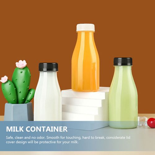 Bottles Beverage Caps Bottle Milk Yogurt Juice Clear Plastic Container Packing Containers Lidded Shot Portable Juicing Empty Cup