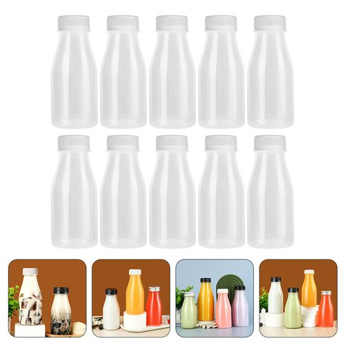 Bottles Beverage Caps Bottle Milk Yogurt Juice Clear Plastic Container Packing Containers Lidded Shot Portable Juicing Empty Cup