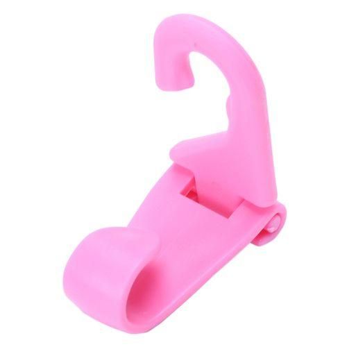 Multi Use Auto Fastener Clip Universal Car Back Seat Headrest Hanger Holder Hook For Bag Purse Cloth Grocery Storage 1PCS, pink