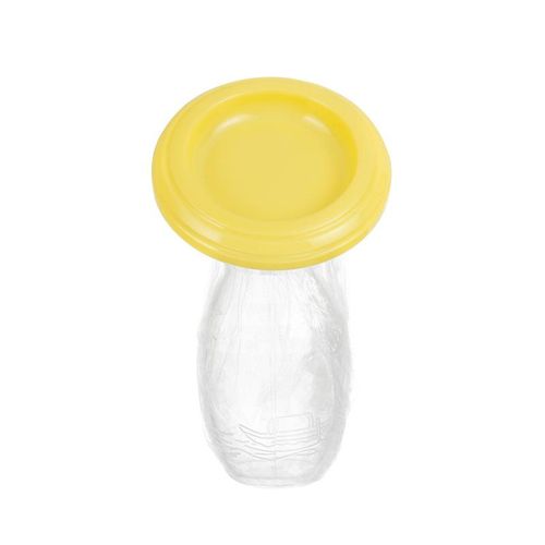 Full Silicone Breast Pump Adjustable Suction Silicone Material Pump for Mothers Day Gifts,Yellow NO5116