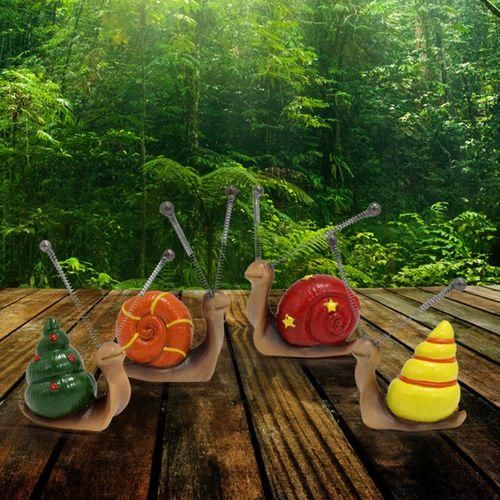 4x Mini Mollusk Statute Ornaments Abstract Simulation