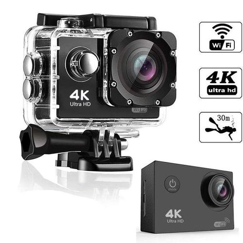 4K WIFI 3D Action Camera 2 LCD Wifi Waterproof Sports Camcorder Go Pro (Black)
