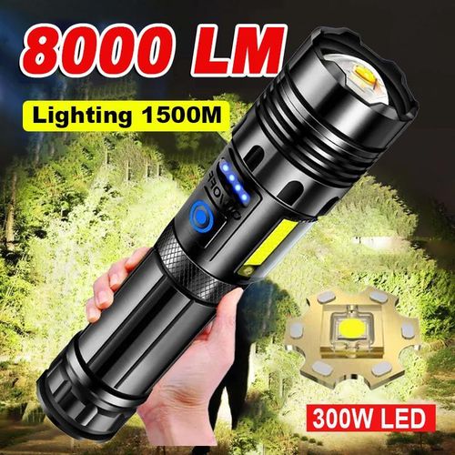 Super Ultra Powerful Flashlight Built 3600mAh Battery Rechargeable Torch High Power Led Flashlight Campin More