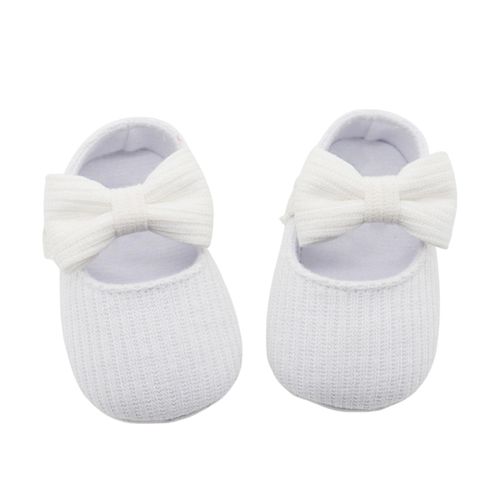 Baby Girls Soft Sole Bowknot Shoes Lightweight Non-slip Newborn Baby Girls' Shoes for Baby Girls First Walking Shoes,White,3 NO5115