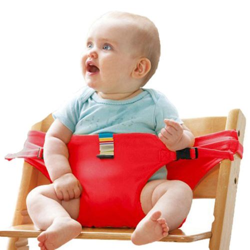 Portable Baby Chair Infant Seat Product Dining Lunch Chair Seat Safety Belt Feeding High Harness New,Red NO5115