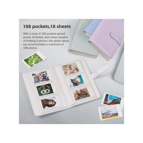 Mini Photo Album Photo Book Album 108 Pockets 18 Pages for Fujifilm Instax Mini 11 9 8 7s 70 25 50s 90 Color Films Photo Camera Paper for Name Card Credit Card