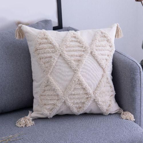 Boho Tassels Pillow Cover Throw Pillow Case Tufted Woven Sofa Couch