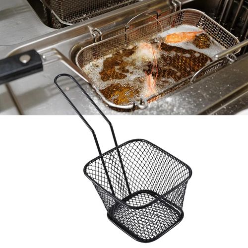 French Fries Holder Portable For Deep Frying Black Small
