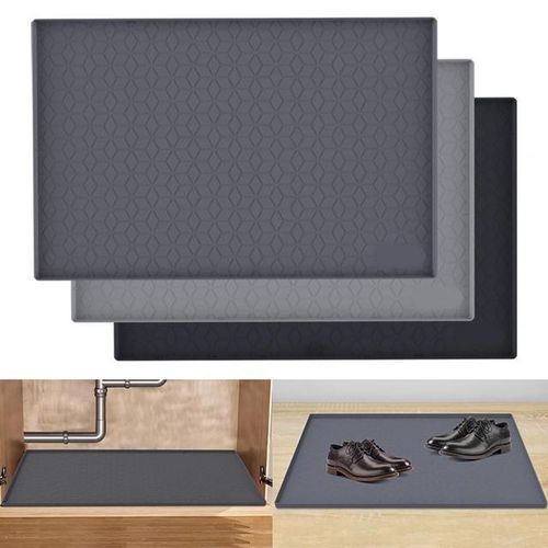 Square Drain Pad Foldable Indeformable Easy To Clean Drain Kitchen Bathroom Under Sink Mat Cabinet S Liner Pad For Canteen