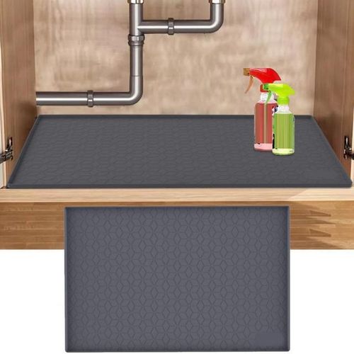 Square Drain Pad Foldable Indeformable Easy To Clean Drain Kitchen Bathroom Under Sink Mat Cabinet S Liner Pad For Canteen