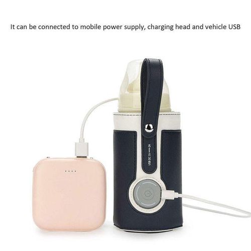 Portable Baby Bottle Warmer 3 Mode Nursing USB Insulated For Dark Blue