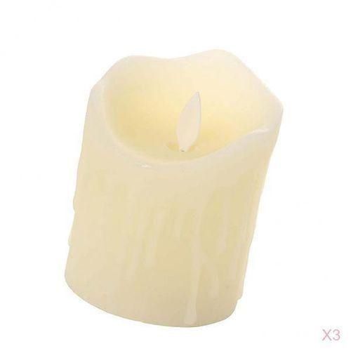 3Pack LED Candle Frameless Electric Candle Swing Battery