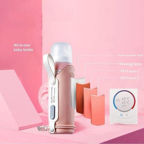 Multi-function Glass Travel Baby Feeding Bottles Heating Sleeve USB Charging Constant Temperature Kids Biberon Heater