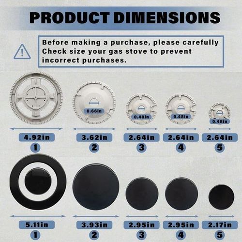 Gas Stove Burner Caps, Gas Stove Burner Caps Set 5 PS, Burner Caps Compatible For SABAF Stove Replacement