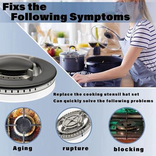 Gas Stove Burner Caps, Gas Stove Burner Caps Set 5 PS, Burner Caps Compatible For SABAF Stove Replacement