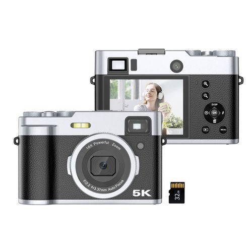 Portable Digital Camera 5K Video Camera 48MP Dual Lenses