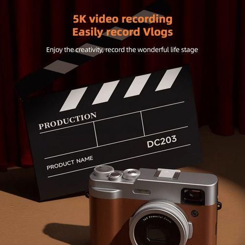 Portable Digital Camera 5K Video Camera 48MP Dual Lenses