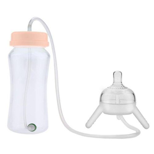 Baby Bottle with Long Straw 300ml Self Feeding Baby Bottle Handless Not Toxic New NO5242
