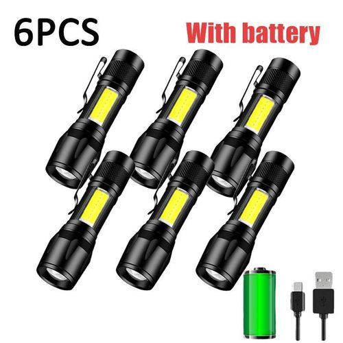 Mini Torch LED Rechargeable Flashlight Portable USB Charging Flashlight High
