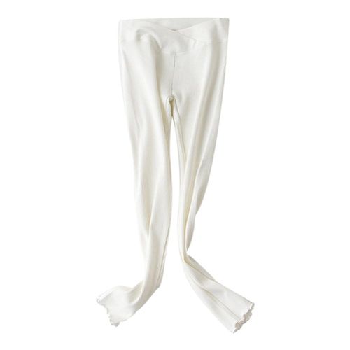 New Spring Autumn Maternity Pants Cotton Pregnant Women Nursing Prop Belly Casual Trouser,White NO5114