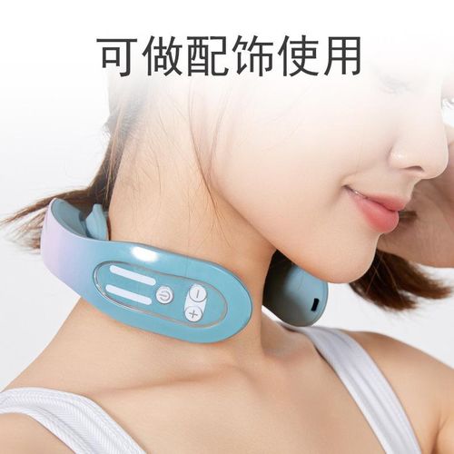 Portable cervical spine massager shoulder cervical spine massager home neck protector whole body electric hot compress pulse wholesale USB gradient color English color box