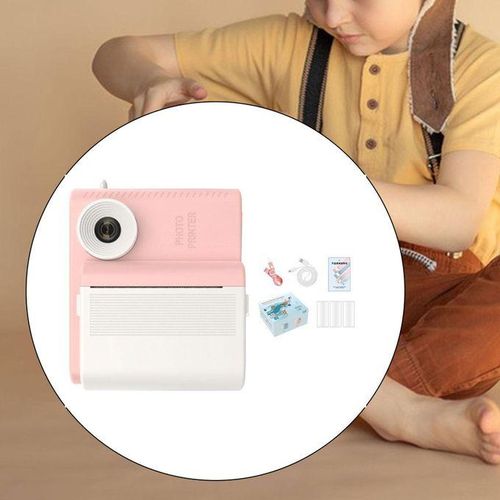 Instant Print Camera For Kids With Paper Rolls Boys Pink