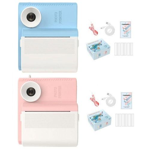 Instant Print Camera For Kids With Paper Rolls Boys Pink