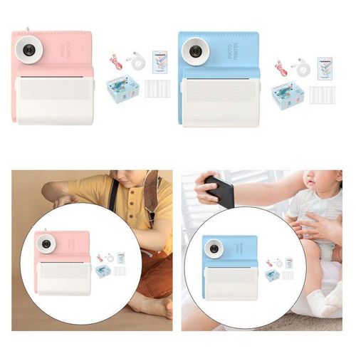 Instant Print Camera For Kids With Paper Rolls Boys Pink