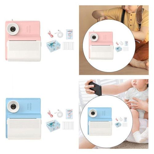 Instant Print Camera For Kids With Paper Rolls Boys Pink