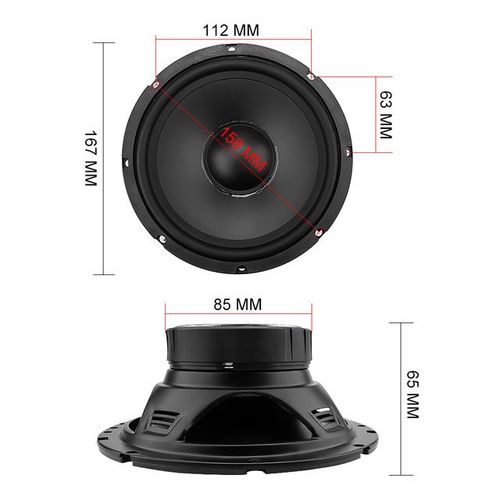 Aiyima 1pc 6.5 Inch Mid Range Bass Speaker 4 8 Ohm 30w Home Theater Waterproof Medium Woofer Pp Basin Rubber Outdoor Loudspeaker