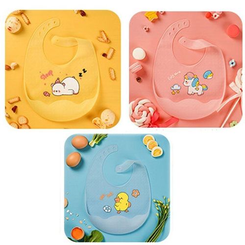 Baby Eating Bib Complementary Food Pinny Waterproof Silicone Baby Super Soft Children Super Light Thin Bib Anti-Dirty Summer