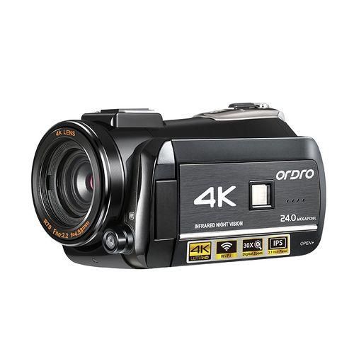 AC3 3.1 Inch IPS Screen 4K Full HD 13MP Night Vision WiFi Live Camcorder DV Digital Camera, Style:StandardBlack