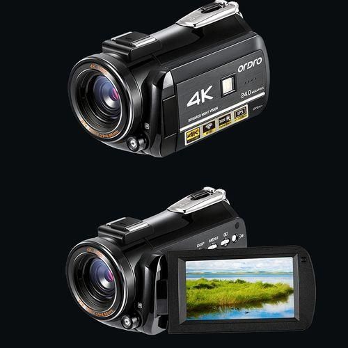 AC3 3.1 Inch IPS Screen 4K Full HD 13MP Night Vision WiFi Live Camcorder DV Digital Camera, Style:StandardBlack