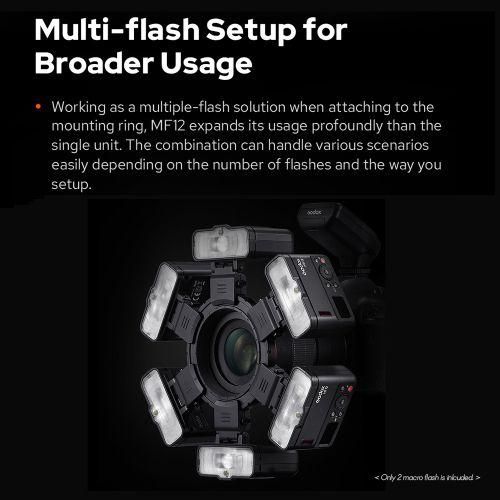 Godox MF12K2 2PCS Macro Flash 2.4G Wireless Transmission