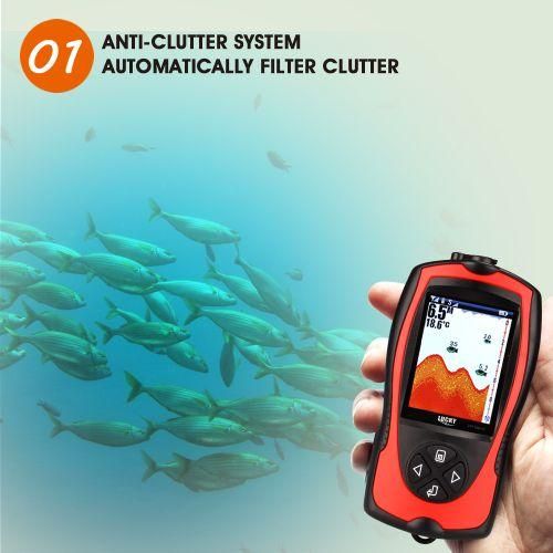 Lucky FF11081CT Portable Fish Finder 100M300FT Depth Fish